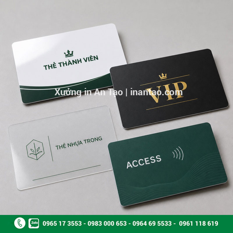 So sánh các bề mặt thẻ nhựa PVC phổ biến Các loại thẻ PVC bóng mờ trong và thẻ ra vào