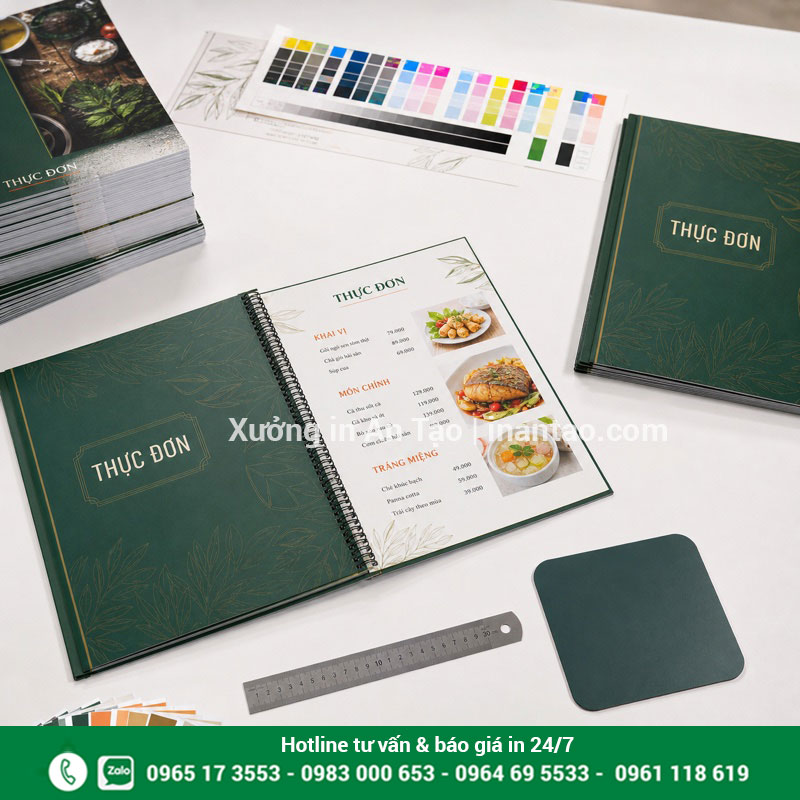 Quy trình in menu và kiểm tra thành phẩm Kiểm tra màu và gia công trong quy trình in menu
