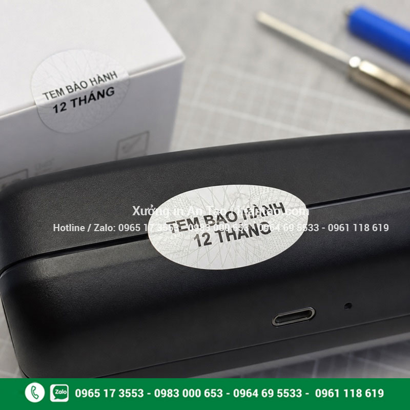 Ứng dụng tem bảo hành niêm phong thiết bị Tem bảo hành dán niêm phong khe thiết bị và hộp sản phẩm