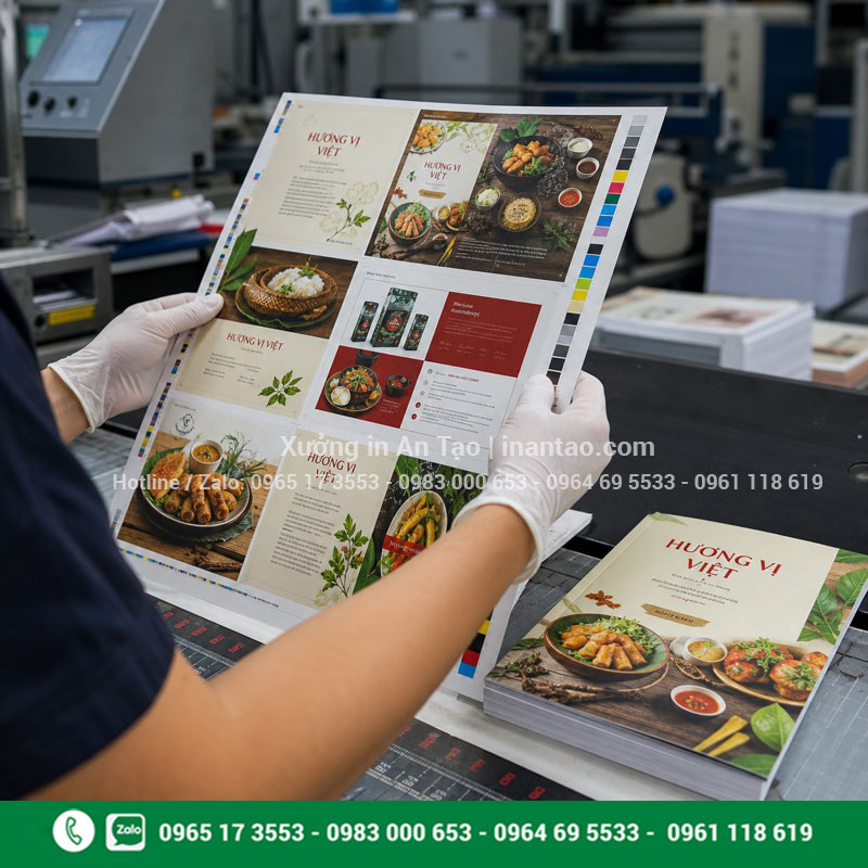 Xưởng in catalogue kiểm màu trước gia công Xưởng in catalogue kiểm tra màu sắc và nội dung bản in