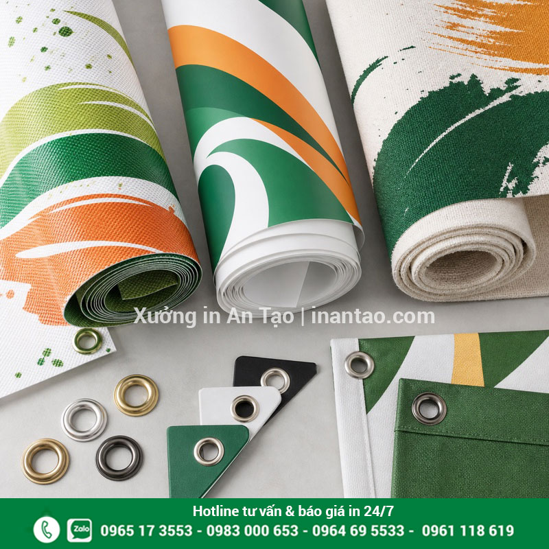 Các chất liệu in banner theo yêu cầu So sánh chất liệu in banner Hiflex PP và canvas
