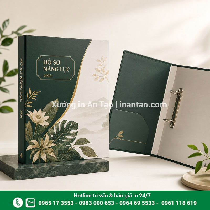 In bìa còng thiết kế riêng tại Bao Bì An Tạo Mẫu in bìa còng theo yêu cầu mở và đóng tại Bao Bì An Tạo
